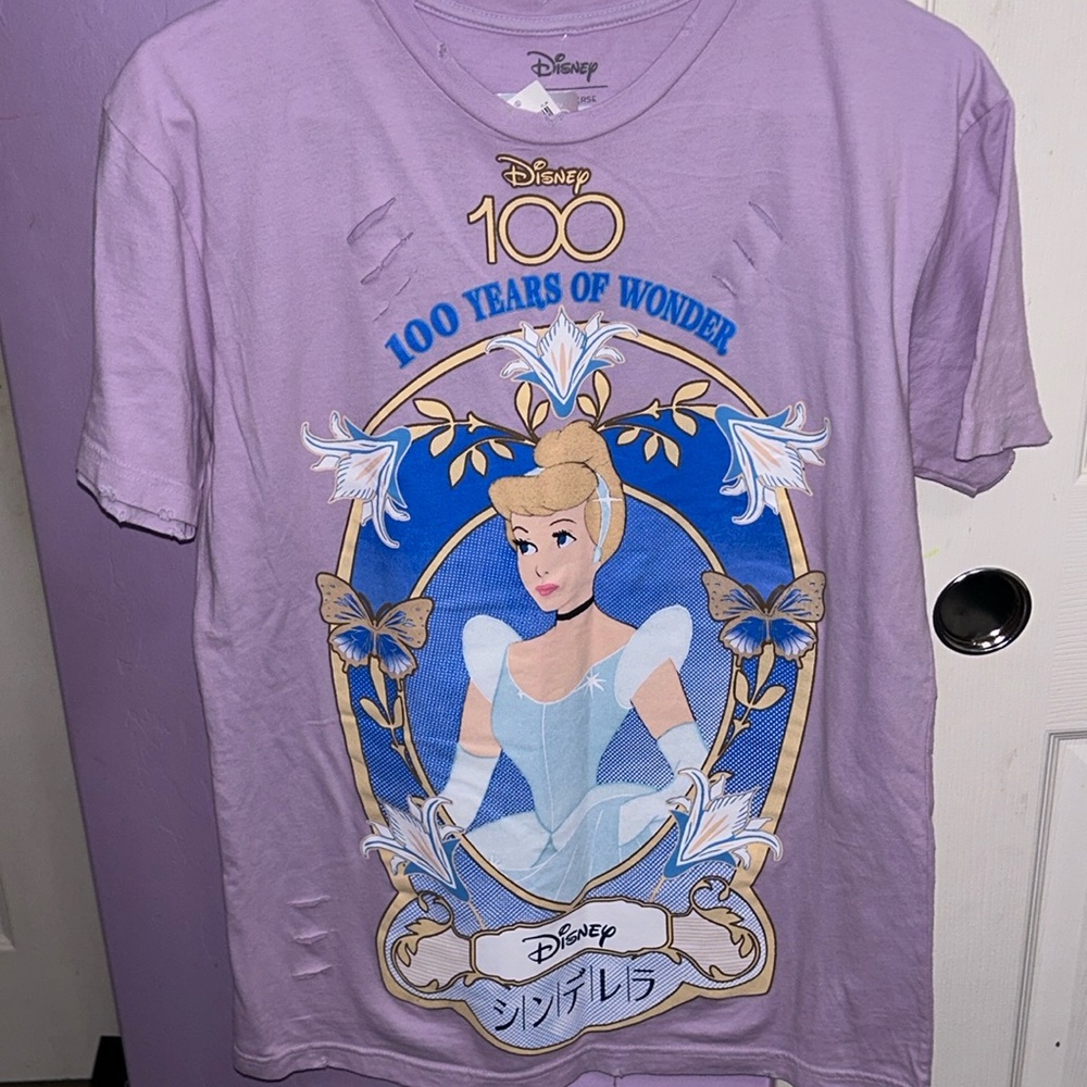 Her Universe Disney 100 years of Wonder Distressed Cinderella Tee